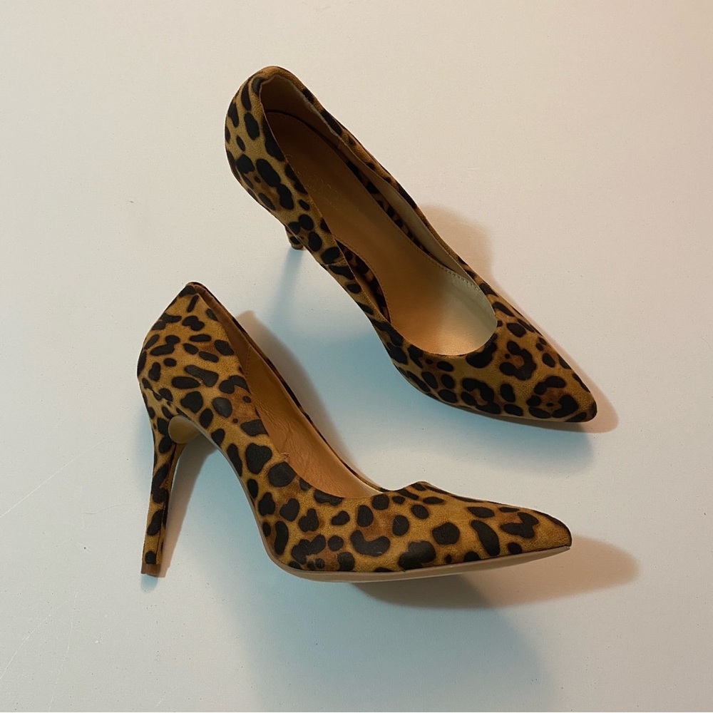 Leopard Print Heels, Size 10